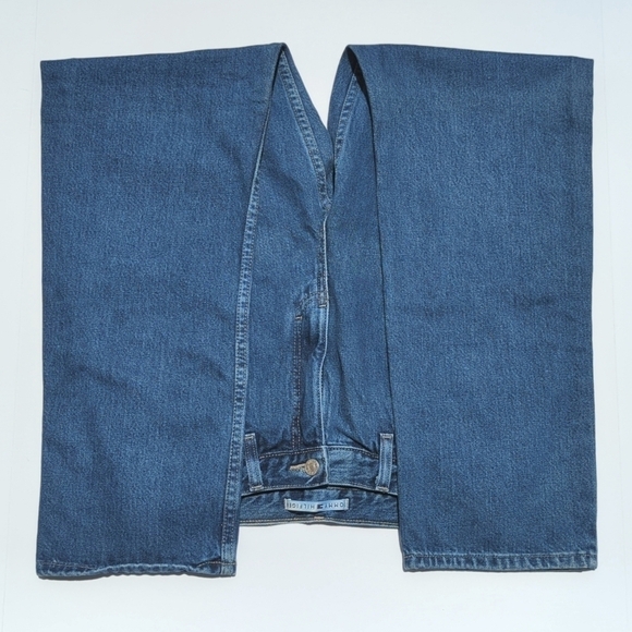 Tommy Hilfiger 2000 Vintage Medium Wash High Waisted Straight Leg Jeans Blue 12 - Picture 6 of 16